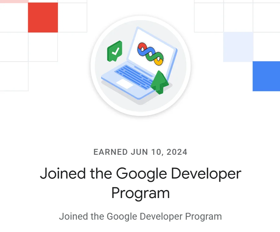 Google Developer Program Membership Badge 
