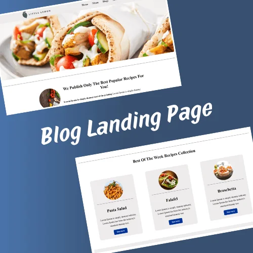 Blog landing page