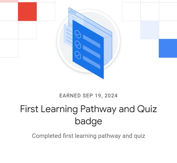 Google Developer Quiz Completion Badge