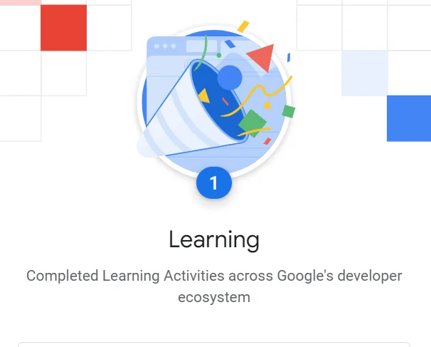 Google Developer Learning Badge 1