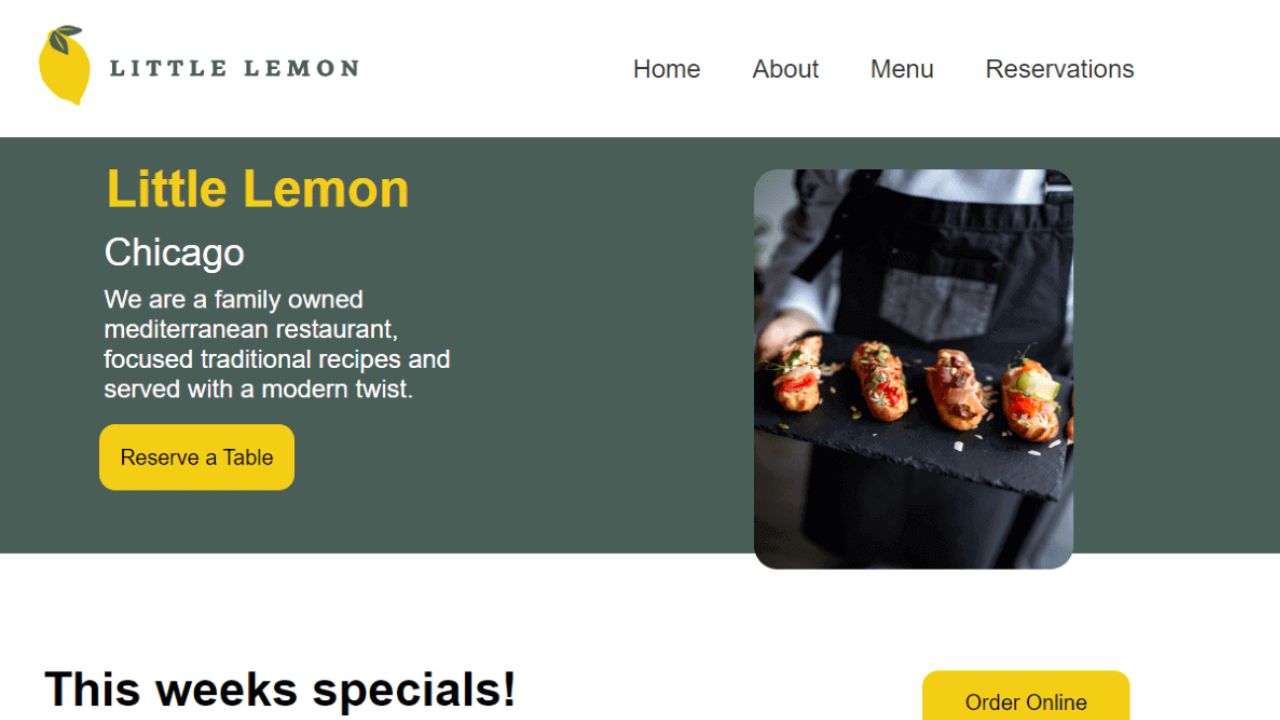 Restaurant website project